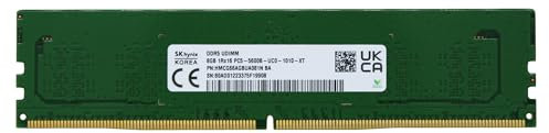 SK Hynix 8GB (1x8GB) DDR5 5600MHz (or 4800MHz PC5-38400) High-Performance Gaming RAM PC5-44800 UDIMM Unbuffered Non-ECC 1Rx16 CL46 1.1v Power User Desktop PC Memory Upgrade HMCG66AGBUA081N Adamanta