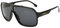 ZSHDTKWB Sonnenbrille Unisex Sonnenbrille Trendy Klassische Oversized Vintage Retro Klassische Outdoor Unregelmäßige Sport Männer Frauen Uv400-schwarz Schwarz-wie Das Bild