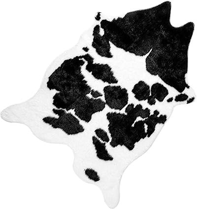 MUSISALY rutschfeste Wohnzimmercouch Matte Stylische Bequeme Und Einzigartige Kunstfell Teppich Mit Kuhmuster Für Wohnzimmer Schlafzimmer Und