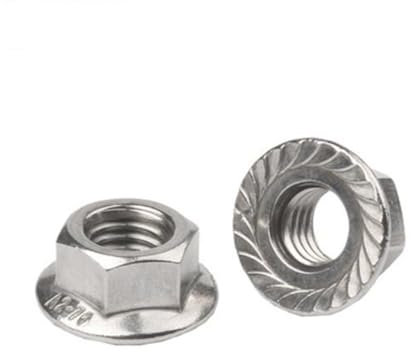 5 Stück DIN6923 M6X0,75 M8x1,0 M10x1,0 M10x1,25 M12x1,25 M12x1,5 Feingewinde-Flansch-Sechskantmutter, Flanschmuttern aus Edelstahl 304(M10 x 1.0 (5pcs))
