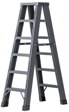 Bodentreppe Dachbodentreppe Teleskopleiter, Klappleiter Mehrzweckleiter Aluminium Rutschfester Klappleiter für Wohnheim, Bibliothek, Bett, Deck, Wohnmobil(166 * 47cm/65.3 * 18.5in)