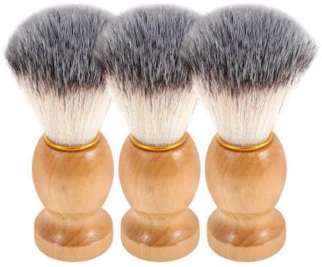 Mikinona 3stücke Teiliges Bartpflege Weiche Nylonborsten Für Gesichtsreinigung Und Bartpflege Holzkonstruktion Grooming-accessoire Für Täglichen Gebrauch