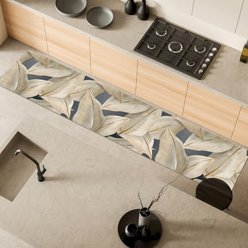 Comart - Tappeto Cucina Austin - Impermeabile - Antiscivolo - Antimacchia - Lavabile in Lavatrice - Passatoia in Poliestere - per Corridoio e Cucina - Made in Italy - Elegant Natura - 50x270 cm