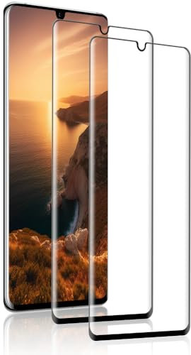 Protector de pantalla para Huawei P30 Pro, 2 unidades, vidrio templado curvado 3D, cobertura completa, antiarañazos, fácil instalación, sensible al tacto, sin burbujas, película protectora Ultra HD