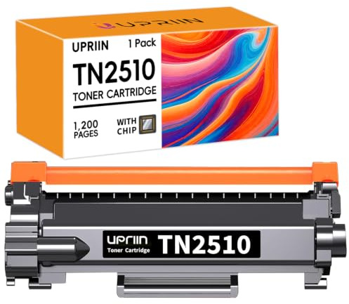 UPRIIN TN2510 Toner Kompatibel für Brother TN-2510 Toner, 1 Schwarz | Kompatibel mit Brother HL-L2400DWE HL-L2445DW DCP-L2627DWE MFC-L2800DW DCP-L2660DW MFC-L2827DWXL MFC-L2860DWE