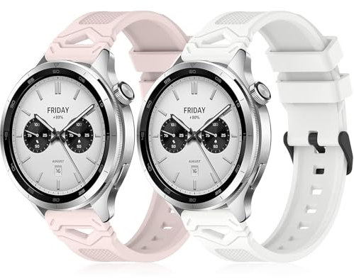 DHWGang 2 Piezas Pulseras de Silicona Compatibles con Xiaomi Watch S4/S3/S1/S1 Active, Correa de Repuesto para Reloj Inteligente MiWatch S3 S4 Sport Band, 22mm