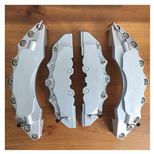 ABS Kunststoff Bremssattel Abdeckung Set für BMW Audi Mercedes Benz Vorne und Hinten Scheibenbremse Bremssattel Abdeckung Silber 2 Größen M/L