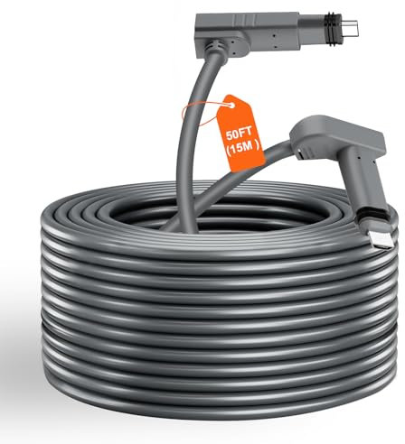 GEEKERA Starlink Gen 2 Kabel Verlängerung (15m/50Fuß), Star Link wasserdichte Verlängerungskabel für Standard V3 Antenne & Gen2 Router, 10m/23m/30m/46m Flexibel Wählbar, Grau