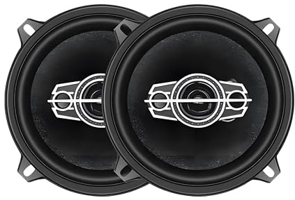 WMQ 2 Pieces Car Audio Loudspeakers, 2-Way Car HiFi Coaxial Speaker Vehicle Door Auto Audio Music Stereo,Black (1385)