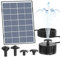 AISITIN Solar Water Foutain Pump 4.5W DIY Glass Panel Solar Powered Fountains Water Feature, Solar Powered Water Pump with 4 Nozzles, Solar Fountain for Bird Bath Outdoor Garden, Fish Tank