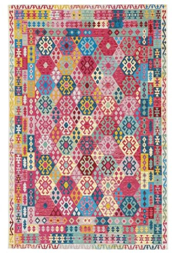 RugVista Ruva Kilim In & Outdoor-Teppich, Rechteckig, 140 x 200 cm | Kelim, Kelim Modern, Mittlerer Stapel, Nur Handwäsche, Oeko-Tex 100, UV-beständig, Patio