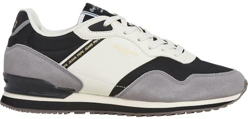PEPE JEANS London College Trainers UK 8 Black