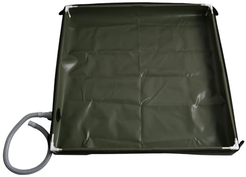 Uxsjakjsd Tapis de Douche de Camping Extérieur Pliable, Base de Douche Étanche, Bassin de Drainage, Sol de, Tapis de Lavage pour Animaux.