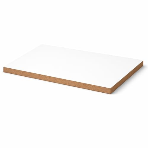 Tableros MDF blancos con Corte a Medida – Paneles de Fibra de Madera DM 3/6/10 mm de grosor – Desde Piezas Pequeñas hasta Formatos Grandes para Carpintería, Decoración y Bricolaje (6mm, 50x40cm)
