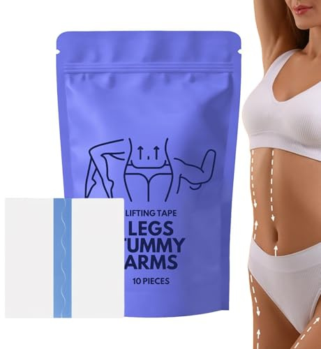 Body Lifting Tape, 10 Stück unsichtbares Körperkonturband für Bauch, Arme und Beine, fortgeschrittene Körperbänder, wasserdichte Klebebänder, für Frauen, Damen, , Workout & Alltag
