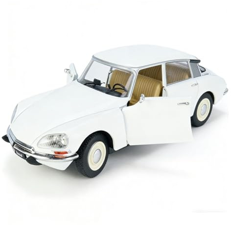 SYYANFEI 1:18 Per Citroën D Special Blanche 1972 Collezione Di Modelli Di Auto D'epoca Display Regali Giocattolo Bianco