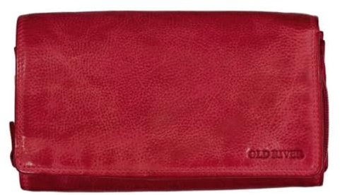 Leder Damen Geldbörse XXL, Lederbörse Portemonnaie Brieftasche Nappaleder mit 2 großen Geldscheinfächer, Box Travel Organizer Echtleder (19/10,5/4 cm)