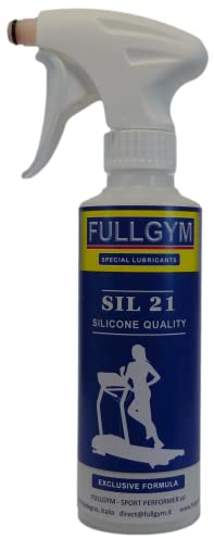 Sil 21-250 Spezial Laufband-Schmiermittel mit hochwertigem Silikon in 250 ml Flasche, hergestellt von FULLGYM Spezialist für Schmierstoffe für Sportgeräte seit 1934.