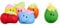 Relaxdays 10022531 Knautschball 6 cm, mit Grimasse/Haaren, Antistressball knetbar, Farblich und Modell sortiert