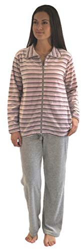 Langer Nicky Damen Hausanzug, Jacke mit Reißverschluss 281 216 98 001
