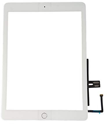 Smartex® Pantalla Vidrio Tàctil Digitizer Blanco Compatible con iPad 6 (2018) - Adhesivo, Boton Home y Toolkit desmontaje incluidos en la confección