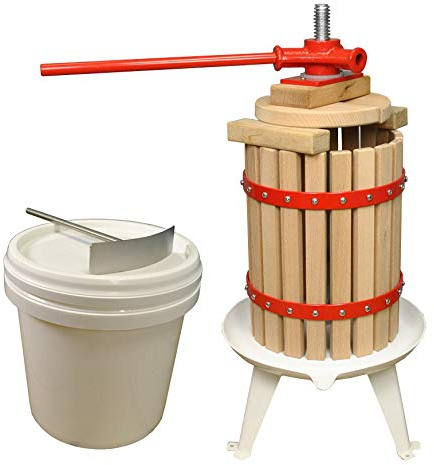 Selections Traditional Apple and Fruit Press with Pulping Bucket (6 Litre Press with Bucket)