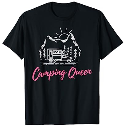Camping Queen - Wohnwagen Camperin Geschenk Wohnmobil T-Shirt