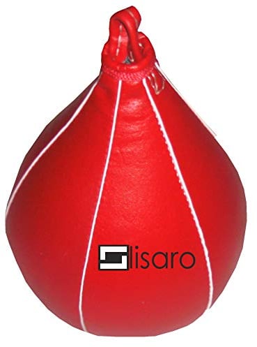 Lisaro Speed Ball, boxningslampa, punchingboll slaglampa konstläder PU, Speed Ball röd – 34 x 21 cm