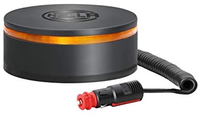 HELLA 2XD 455 255-021 LED-Luz de aviso, de destellos - K-LED Rebelution - 24/12V - amarillo - montaje exterior/Sujeción por magneto - Cable: 600mm - Conector: DIN ISO 4165