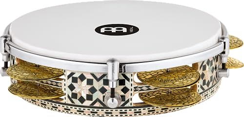 Meinl Percussion Artisan Riq Drum - Rahmentrommel mit Schellen - Durchmesser 8,75 Zoll - Holz / Messing, Mehrfarbig / Gold (AERIQ1)