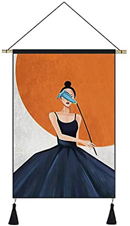Pinturas colgantes de tela, pinturas de belleza modernas, sala de estar, sofá, dormitorio, pared de fondo, decoración artística de estilo europeo, tela colgante