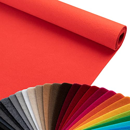 Primaflor Event-Teppich Meterware RevExpo - Rot - 1,00m x 2,00m, Viele Farben, Schwer Entflammbarer Hochzeits-Läufer, B1 Messeteppich, Gangläufer