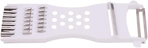 Affettatrice per verdure multifunzione 5-in-1, affettatrice per patate, tritatutto, pelapatate (bianco) Nettes Design