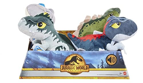 Jurassic World, Kleiner Dinosaurier mit Sounds, Plüsch für Kinder ab 3 Jahren
