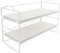 Lacusmall Tischregal, Schreibtisch Regal Wooden Bücherregal 2Tier, Mehrzweck-Bücherregal für Schreibtischplatte und Kommode(Weißes Regal-Weißes Brett)
