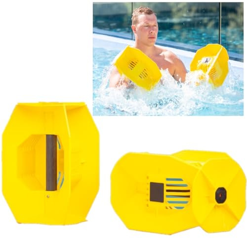 Hydro Tone Paire d'haltères d'exercice pour piscine HYDRO-BELL | Poids d'eau | Entraînement de force fonctionnelle dans la piscine | Guide de démarrage rapide