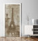 MyMaxxi - Tür bekleben mit Türtapete Selbstklebend 90x200 Paris Collage - Tür verschönern Türfolie - Türaufkleber XXL Aufkleber Folie- Türposter Türklebefolie Frankreich Statue Figur beige