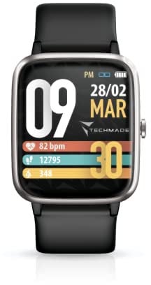 TECHMADE MOVE Smartwatch Unisex, Orologio Fitness con Contapassi, Frequenza Cardiaca, Sonno, Sport CON GPS INTEGRATO, per attività in door e out door | Android e iOS