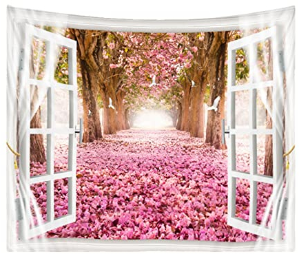 Yuemei Wandteppich Kuss Schwarz Wandbehang Tuch Tischdecke Tagesdecke Strandtuch Decke Tischdekoration (Pink, One Size)