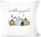 SpecialMe® Kissen-Bezug Lieblingszeit Winterzeit Weihnachten Geschenk Adventskalender Wichteln weiß Standard