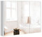 LIFEZEAL Armario de baño con Espejos, 90 x 11 x 65cm, Armario de Pared con 3 Puertas y 3 estantes Ajustables, Organizador Mueble Colgante para baño, salón, Dormitorio
