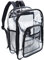Durchsichtiger Rucksack,Wasserdichter Transparenter Rucksack PVC Transparente Schulrucksack mit verstellbaren gepolsterten Trägern,Für Schule College Sport Beruf Reise (S)