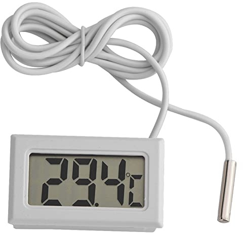 KIMISS Digitales Temperaturmessgerät, Mini-LED-Display, Digitales Temperaturmessgerät, Sondensensor, Digitales LCD-Thermometer