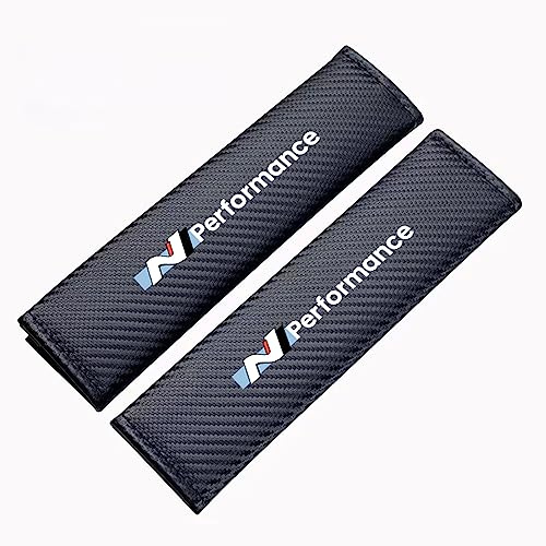 SUDORF 2 StüCk Gurtpolster für Hyundai N Performance I30N I35 Accent Veloster Solaris Kohlefaser Atmungsaktiv Warm Sicherheitsgurt Schulterpolster Innere ZubehöR