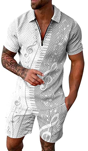 Männer Sommer Outfit Strand Kurzarm Gedruckt Hemd Kurzen Anzug Hemd Hosen Anzug Mit Taschen Schlittschuh Anzug Trainingsanzug für Herren Herren Jogginganzug Jogging Anzug Männer Sommer Set Herren