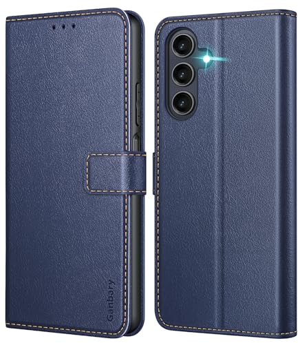 Ganbary Handyhülle für Samsung Galaxy A25 5G Hülle, Premium Leder Klapphülle [Kartenschlitzen] [Magnetverschluss] [Standfunktion] kompatibel mit Galaxy A25 5G Schutzhülle, Blau