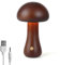 Pilzlampe aus Holz, Tragbare Dimmbare Nachttischlampe mit USB-Aufladung, Kabelloses Nachtlicht, Pilz-Tischlampe für Heimdekoration, Schlafzimmer, wiederaufladbare LED-Nachttischlampe (Nussbaum-A)