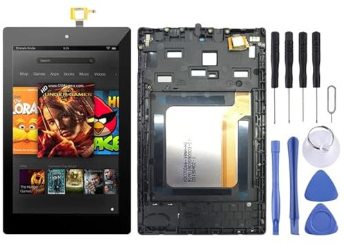 Accessoires de Remplacement du téléphone Mobile Écran LCD OEM pour Amazon Kindle Fire HD 7 2017 SR043KL Digitizer Assemblage Complet avec Cadre （Noir Réparation