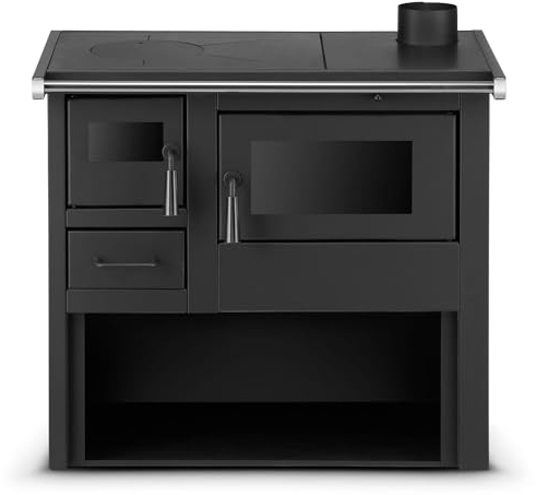 Küchen-Ofen Termo Schwarz 8 kW (Abgasauslass: Rechts)