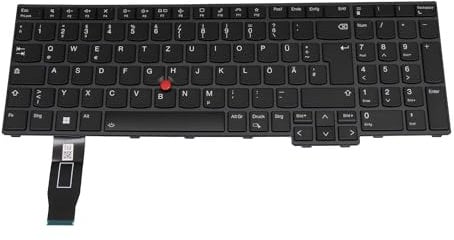 Lenovo 5N21K05015 Original Tastatur DE (deutsch) schwarz/schwarz mit Backlight und Mouse-Stick für ThinkPad L15 Gen 4 (21H8/21H7), (21H3/21H4), P16s Gen 2 (21HK/21HL), P16v Gen 1 (21FC/21FD)